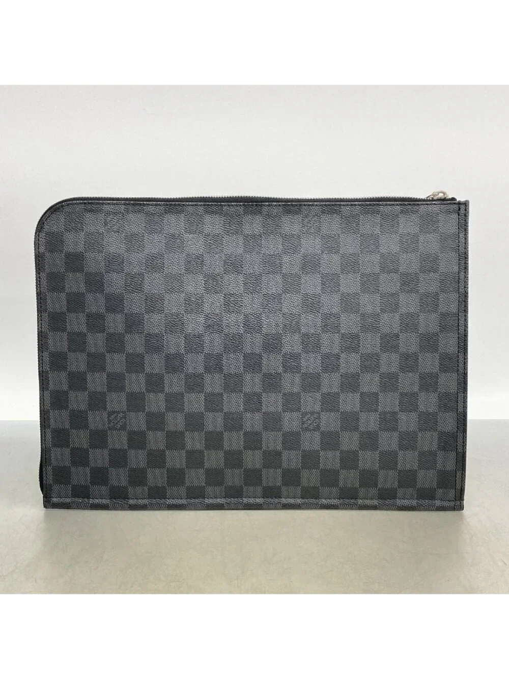 Louis Vuitton Clutch Damier Graphite Poche Document Black Gray